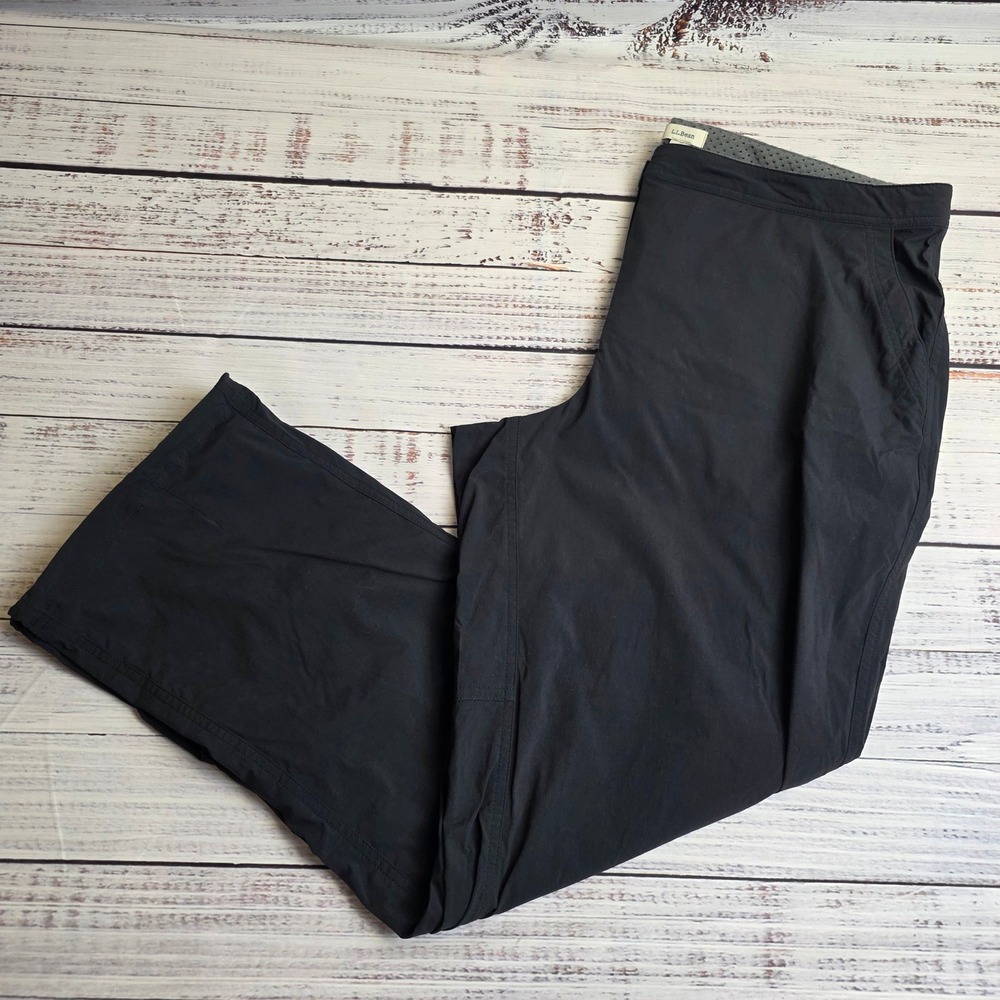 LL Bean Vista Camp Pants Womens‎ 18W Black Hiking Outdoor Straight Leg 516994